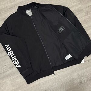 NEW! Men’s Black AB InBev Jacket with Gold and White Accents